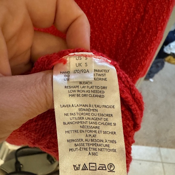 Free People Beach red sweater dress/tunic size Small (NWOT) - Picture 2 of 5